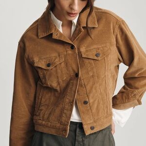 Brown Corduroy Trucker Jacket